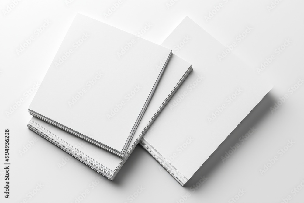 Blank A4 Stacked Paper Mockup isolated created with Generative AI Blank A4 Stacked Paper Mockup isolated created with Generative AI