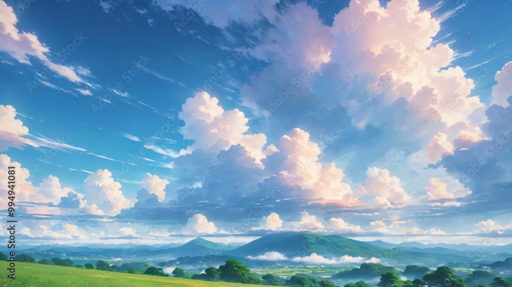 anime aesthetic beautiful sky background illustration anime aesthetic beautiful sky background illustration