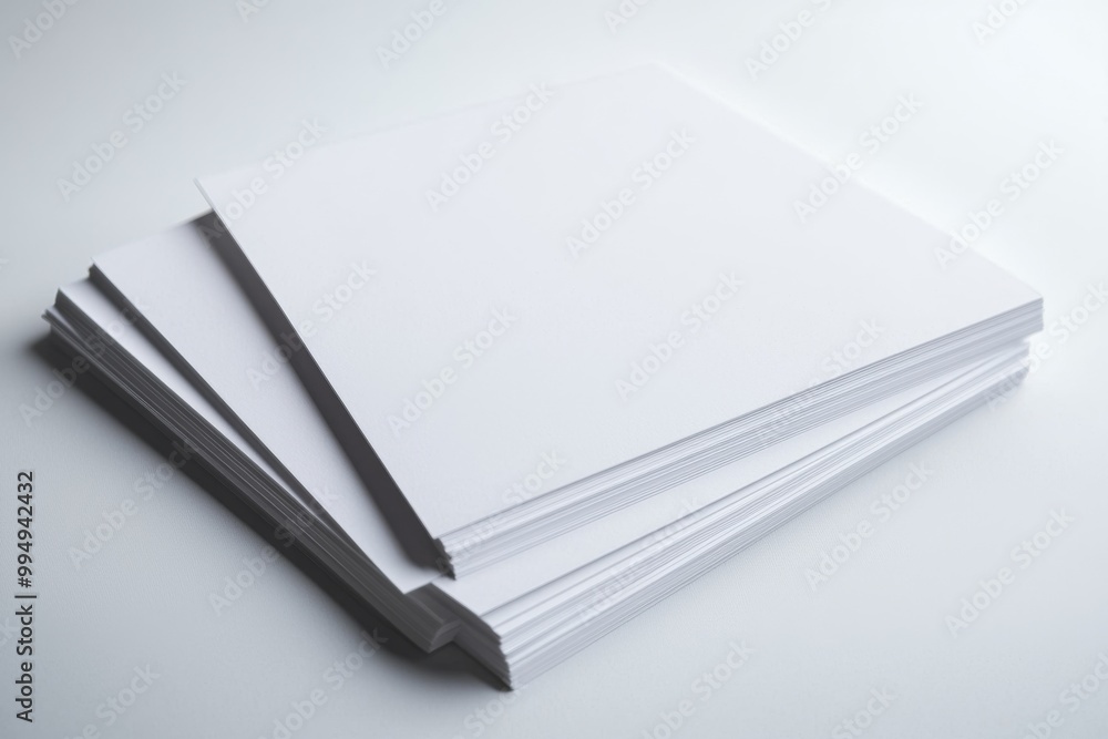 Blank A4 Stacked Paper Mockup isolated created with Generative AI Blank A4 Stacked Paper Mockup isolated created with Generative AI