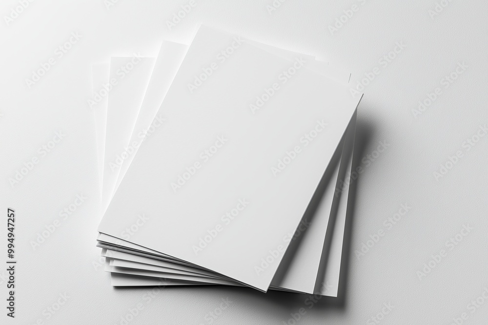 Blank A4 Stacked Paper Mockup isolated created with Generative AI Blank A4 Stacked Paper Mockup isolated created with Generative AI