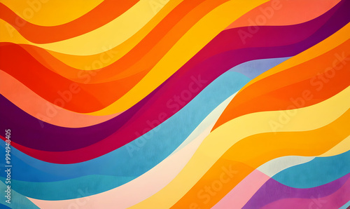 Retro Wavy 70s Retro Sunburst Swirl Vector background