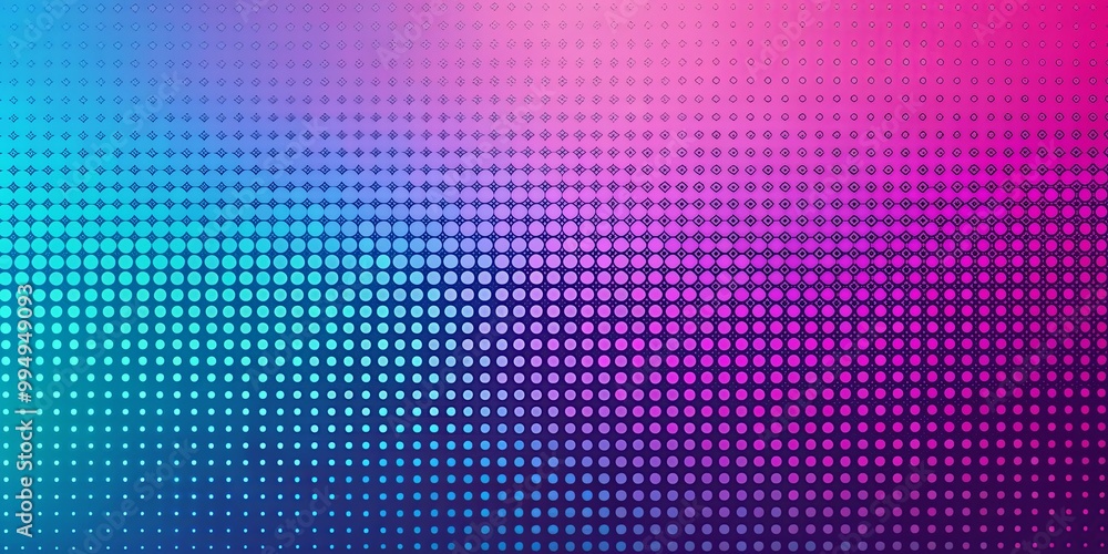 Abstract gradient pattern with circles and squares in blue, pink, and purple tones Abstract gradient pattern with circles and squares in blue, pink, and purple tones