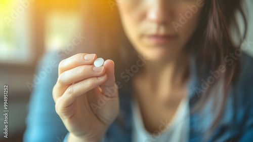 Person sitting alone, holding a small object, intently focused with a tense expression, symbolizing addictive habits and personal struggle, isolated figure in introspective moment.