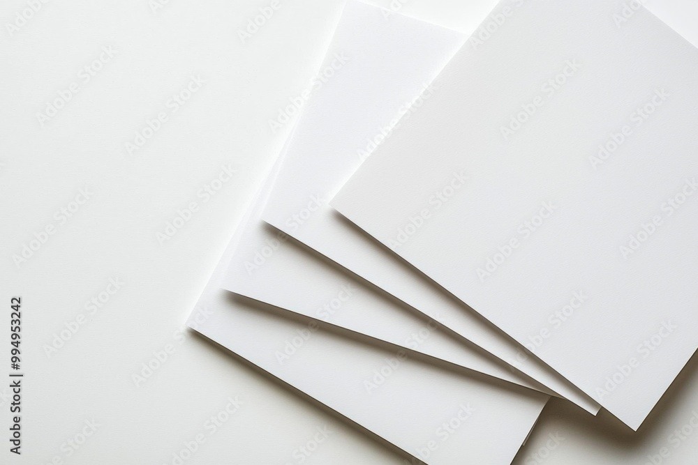Blank A4 Stacked Paper Mockup isolated created with Generative AI Blank A4 Stacked Paper Mockup isolated created with Generative AI