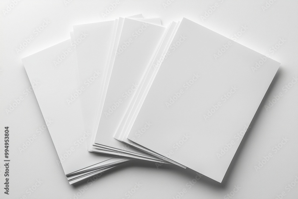 Blank A4 Stacked Paper Mockup isolated created with Generative AI Blank A4 Stacked Paper Mockup isolated created with Generative AI