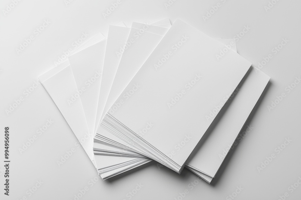 Blank A4 Stacked Paper Mockup isolated created with Generative AI Blank A4 Stacked Paper Mockup isolated created with Generative AI
