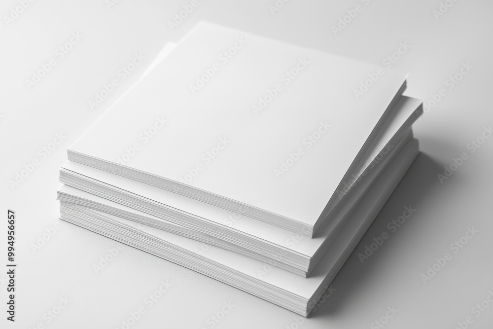 Blank A4 Stacked Paper Mockup isolated created with Generative AI Blank A4 Stacked Paper Mockup isolated created with Generative AI