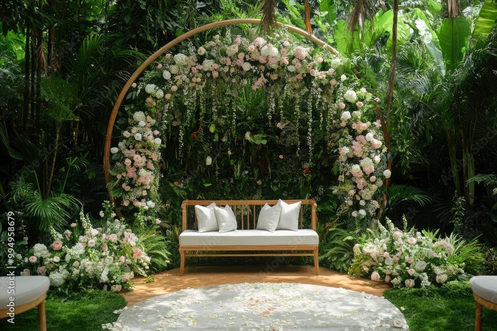 Sebuah cincin pernikahan ditempatkan secara elegan di atas daun hijau, menampilkan desain yang rumit dan melambangkan keanggunan yang terinspirasi dari alam. generative ai Sebuah cincin pernikahan ditempatkan secara elegan di atas daun hijau, menampilkan desain yang rumit dan melambangkan keanggunan yang terinspirasi dari alam. generative ai