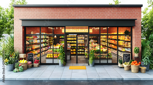 Brick Building Store Front ...