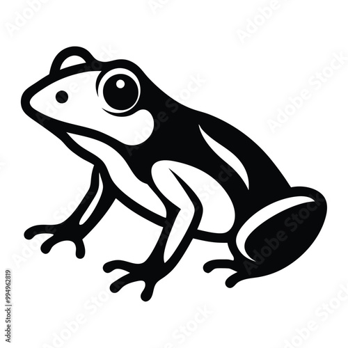 Solid color Mantella Frog animal vector design