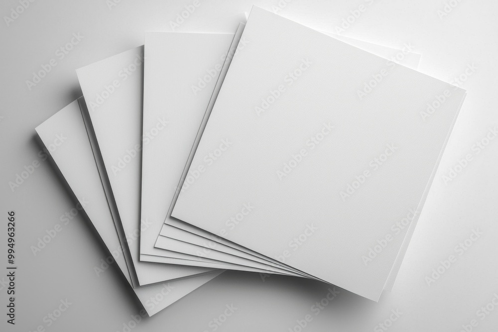 Blank A4 Stacked Paper Mockup isolated created with Generative AI Blank A4 Stacked Paper Mockup isolated created with Generative AI