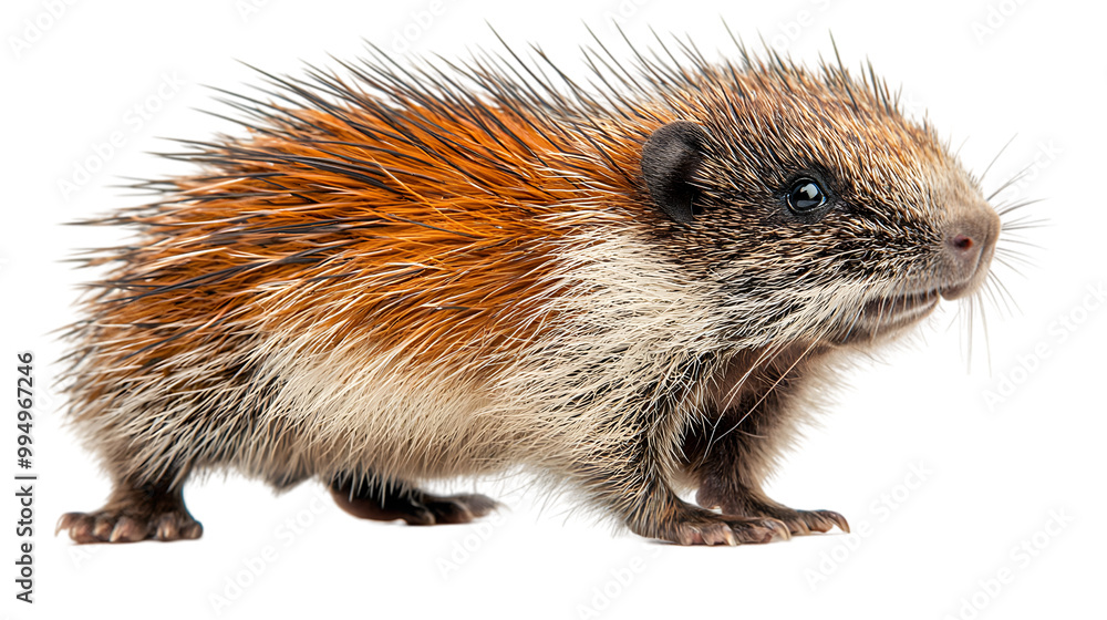 Close-up of Porcupine with Raised Quills Close-up of Porcupine with Raised Quills