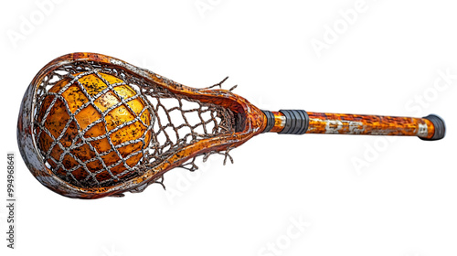 Lacrosse Stick with Ball in Cradle Position photo