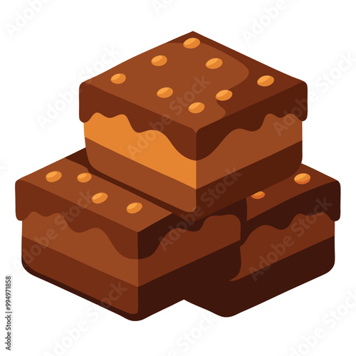 Brownie vector illustration