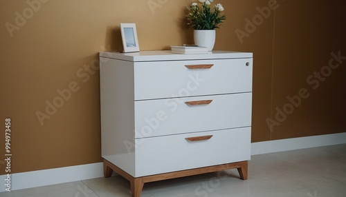 White Dresser with Six Drawers in a Room with Plants and Decor 28