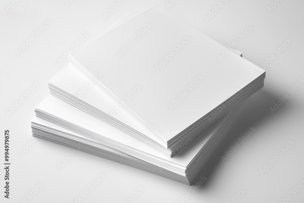 Blank A4 Stacked Paper Mockup isolated created with Generative AI Blank A4 Stacked Paper Mockup isolated created with Generative AI