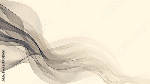 Abstract Wavy Lines in Grey and Beige Tones photo