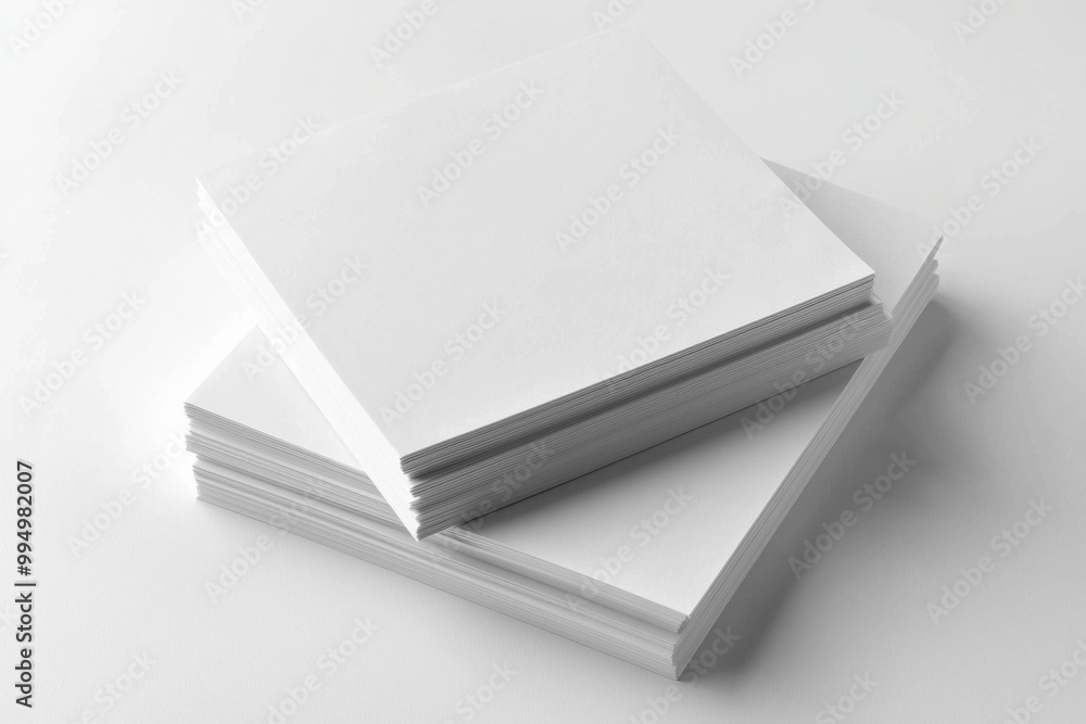Blank A4 Stacked Paper Mockup isolated created with Generative AI Blank A4 Stacked Paper Mockup isolated created with Generative AI