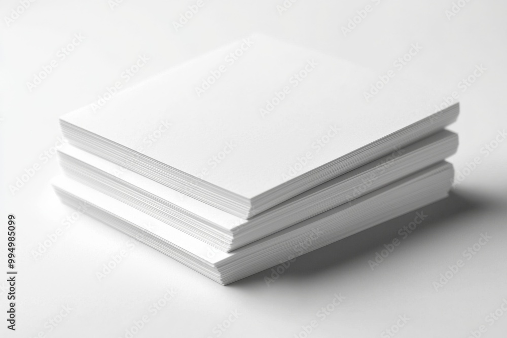 Blank A4 Stacked Paper Mockup isolated created with Generative AI Blank A4 Stacked Paper Mockup isolated created with Generative AI