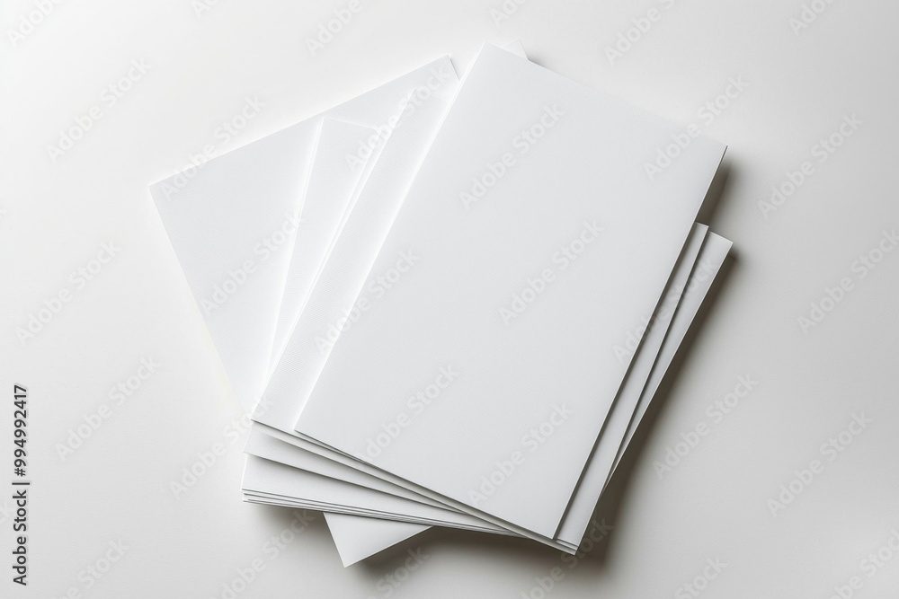 Blank A4 Stacked Paper Mockup isolated created with Generative AI Blank A4 Stacked Paper Mockup isolated created with Generative AI