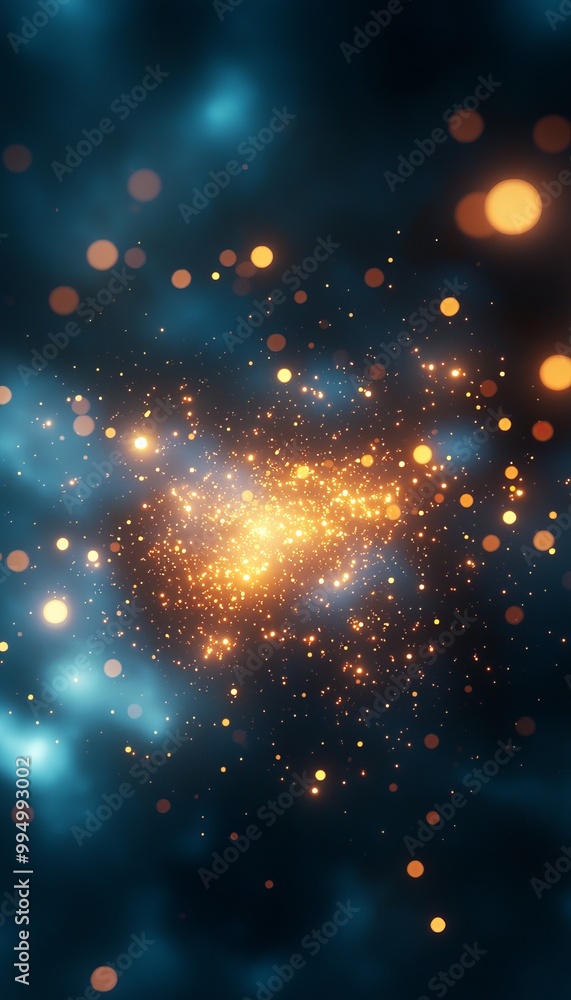 Vibrant cosmic explosion of colors with glowing particles and luminous effects in a deep space background. Vibrant cosmic explosion of colors with glowing particles and luminous effects in a deep space background.
