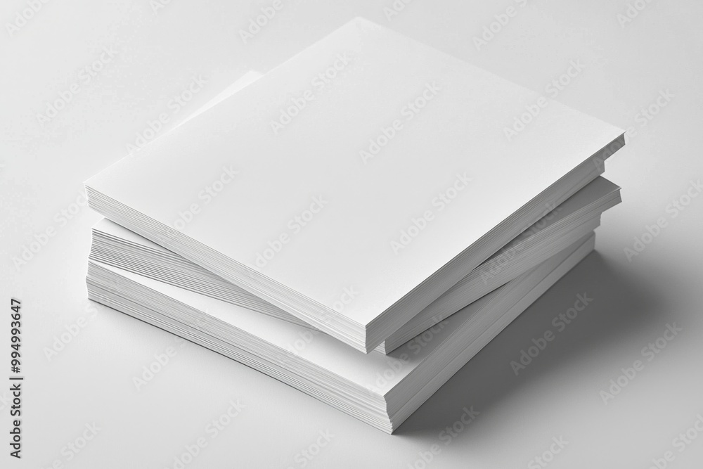 Blank A4 Stacked Paper Mockup isolated created with Generative AI Blank A4 Stacked Paper Mockup isolated created with Generative AI