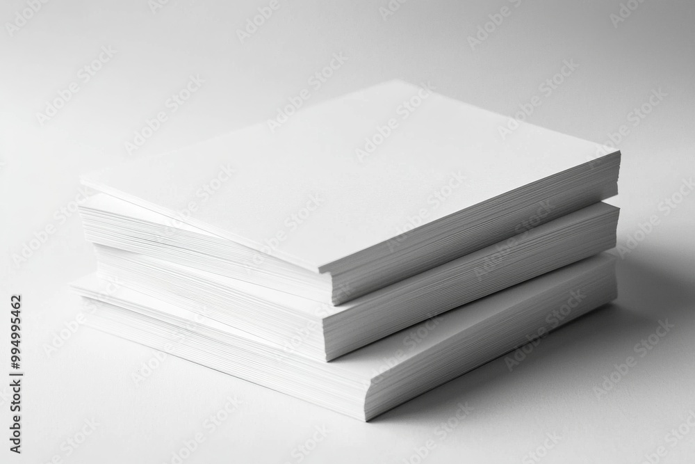 Blank A4 Stacked Paper Mockup isolated created with Generative AI Blank A4 Stacked Paper Mockup isolated created with Generative AI