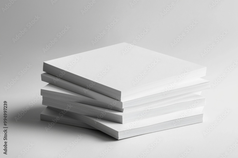 Blank A4 Stacked Paper Mockup isolated created with Generative AI Blank A4 Stacked Paper Mockup isolated created with Generative AI