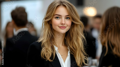 Beautiful Woman With Blonde...