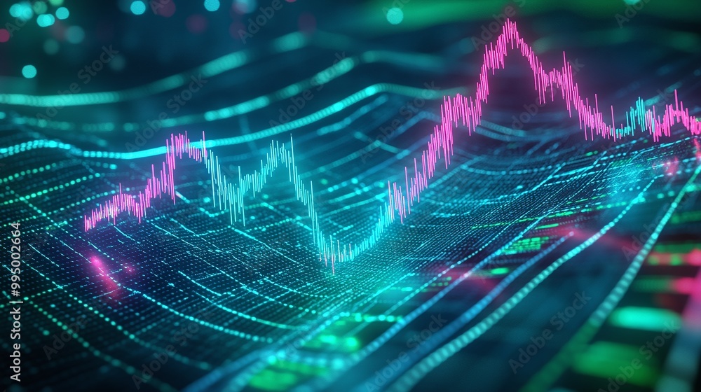 Abstract digital data visualization with vibrant graphs and charts. Modern technology concept illustrating analytics and performance. Abstract digital data visualization with vibrant graphs and charts. Modern technology concept illustrating analytics and performance.