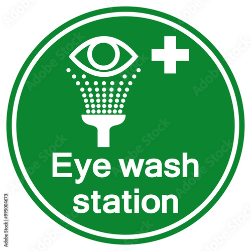 Eye Wash Station Symbol Sign, Vector Illustration, Isolate On White Background Label. EPS10