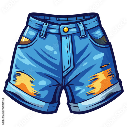 Denim Shorts vector illustration