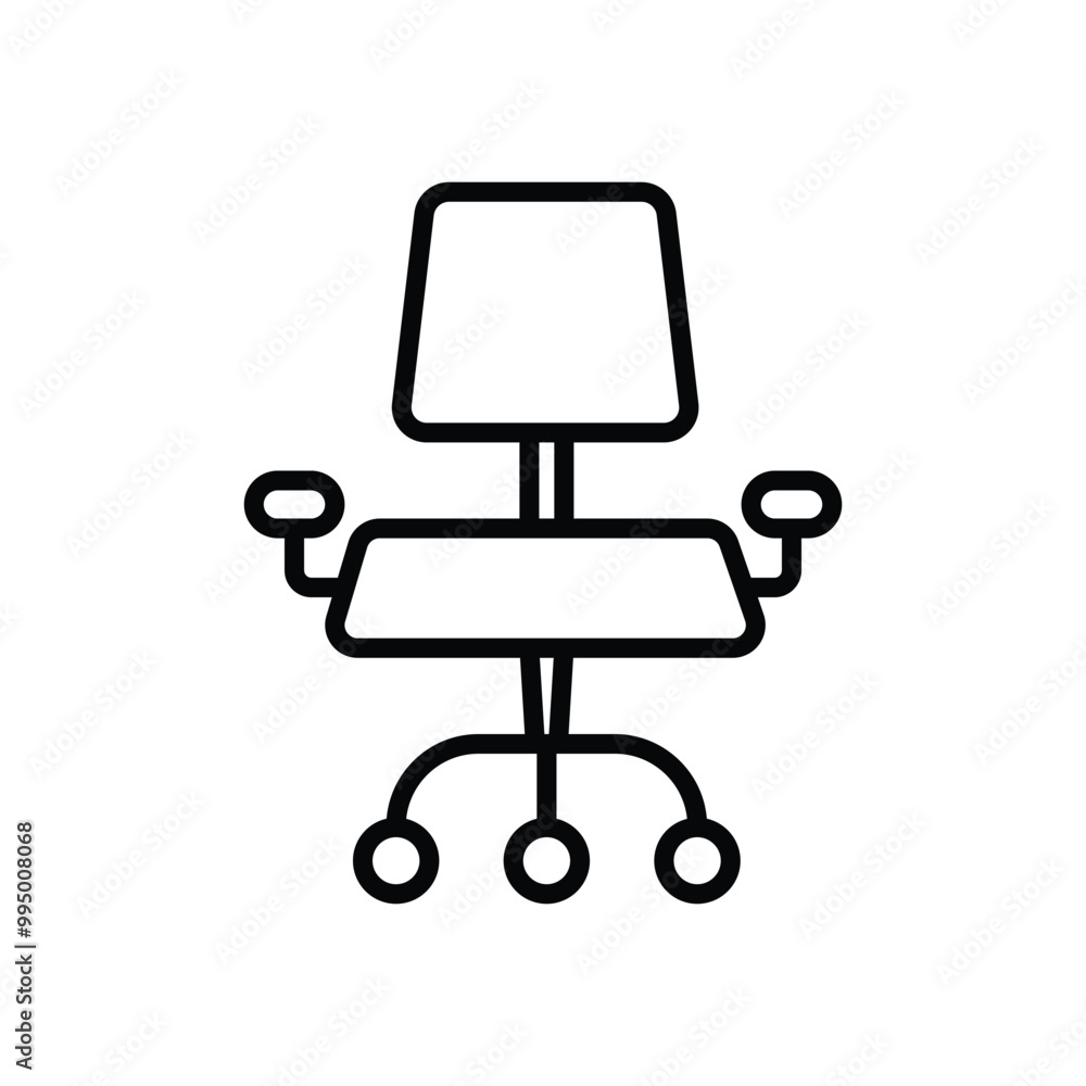 Office items icon stock vector Office items icon stock vector