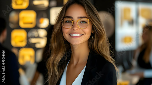 Woman Smiles Confidently in...