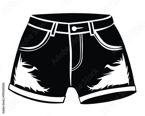 Denim Shorts vector silhouette