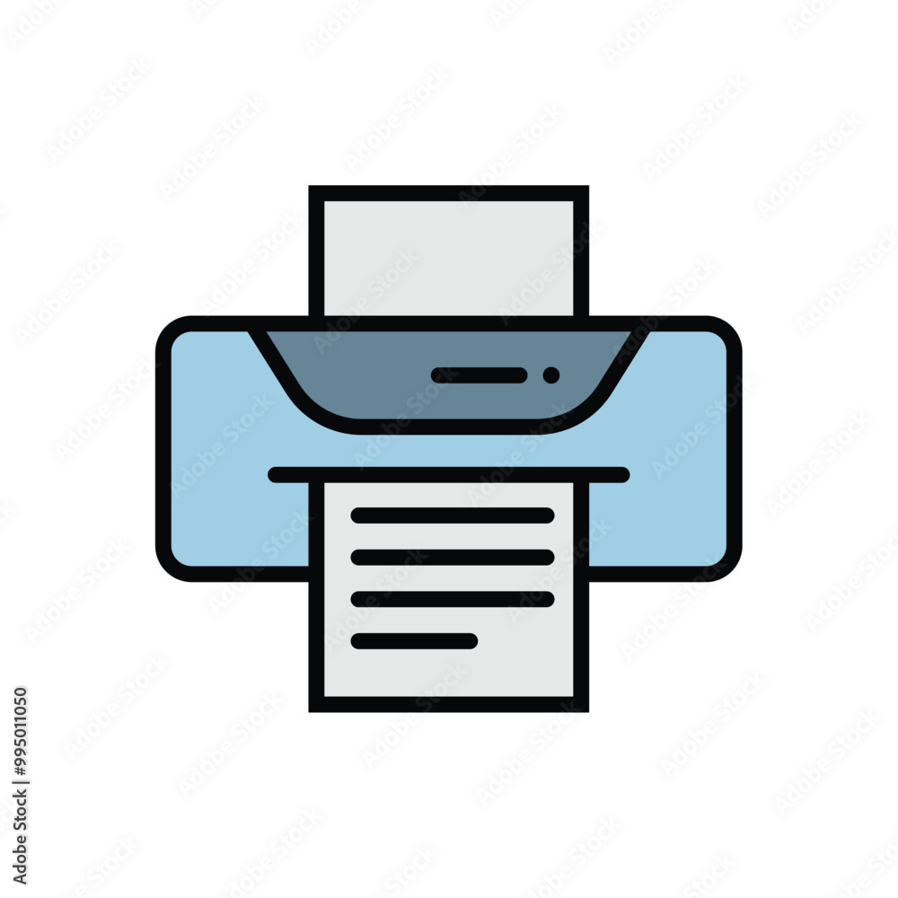 Office items icon stock vector Office items icon stock vector