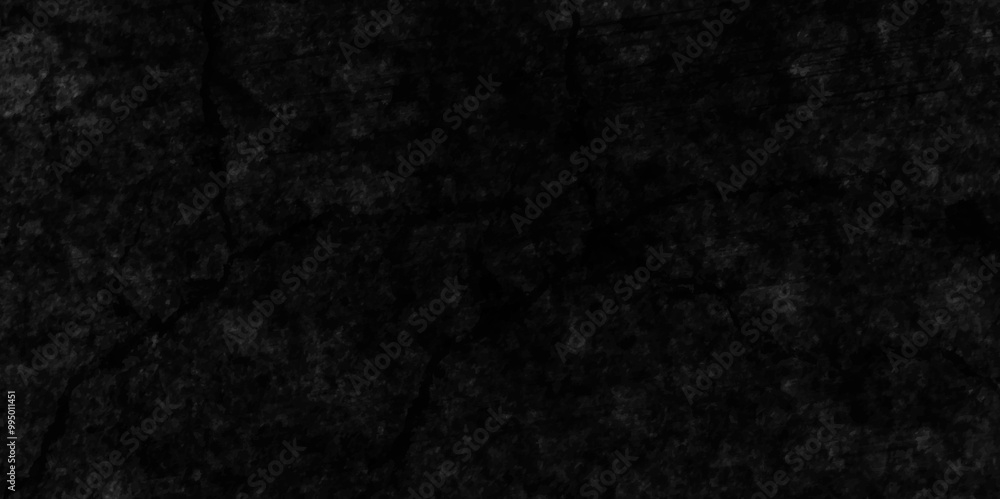 Fototapeta premium Distress rough abstract concrete dark black grunge stone vein surface marble art design. old wall grungy blackboard and chalkboard panorama dirty vintage interior smoot polished backdrop texture.