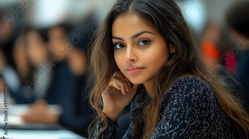 A Young Woman with Long Hai...