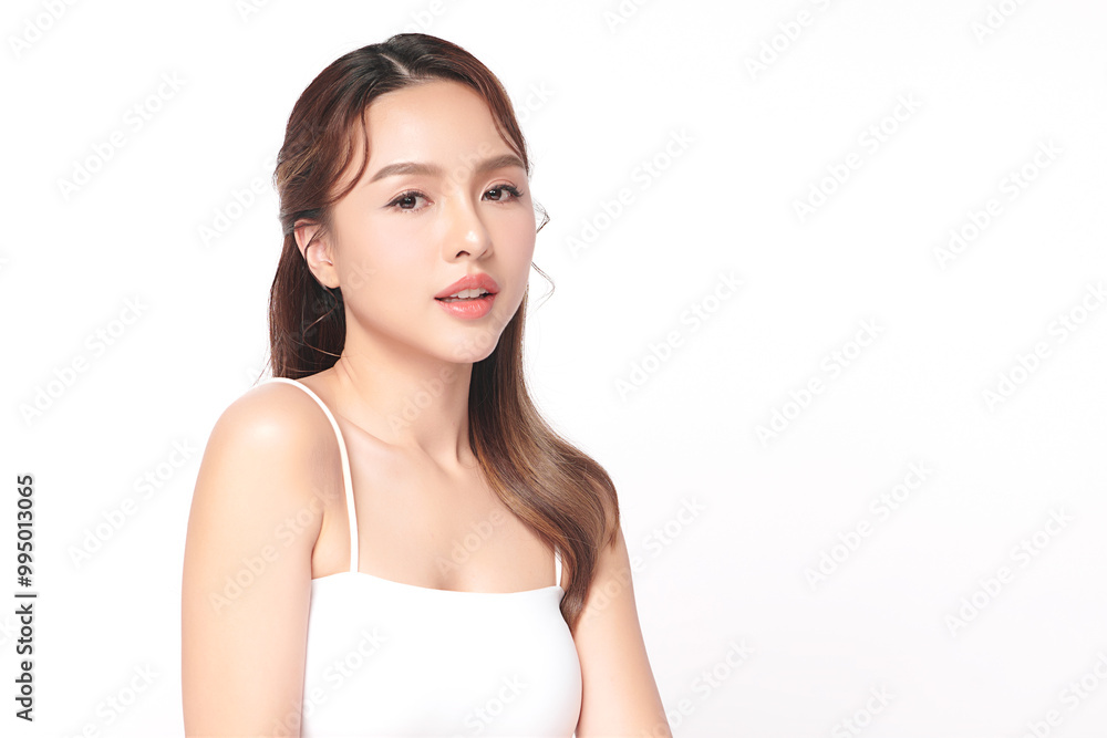 Beautiful young asian woman with clean fresh skin on white background, Face care, Facial treatment, Cosmetology, beauty and spa, Asian women portrait. Beautiful young asian woman with clean fresh skin on white background, Face care, Facial treatment, Cosmetology, beauty and spa, Asian women portrait.
