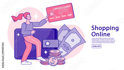 person with a suitcase, wallet, credit card, money.