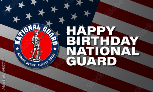 United States National Guard Birthday December 13 Background Vector Illustration photo