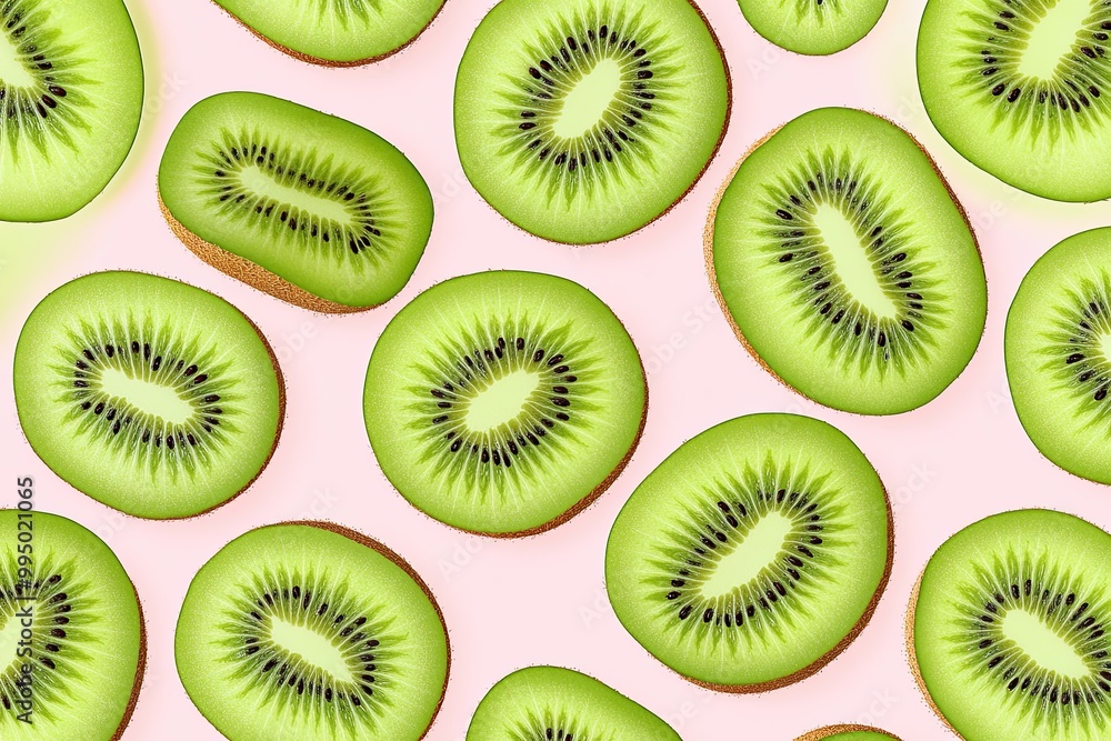Fototapeta premium kiwi slices background