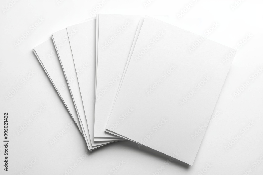 Blank A4 Stacked Paper Mockup isolated created with Generative AI Blank A4 Stacked Paper Mockup isolated created with Generative AI