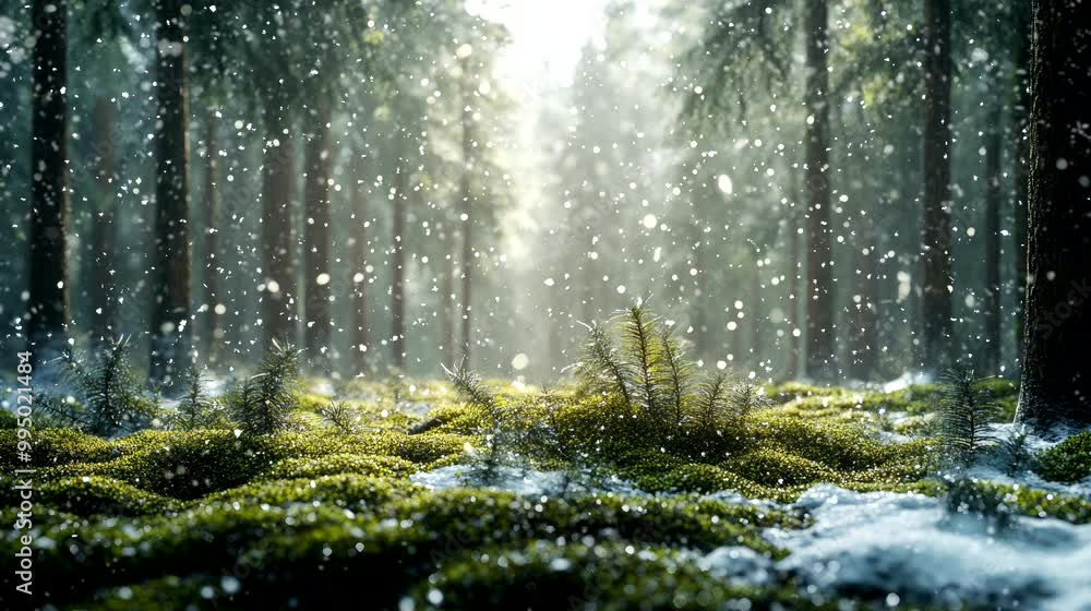 magical fantasy pine tree is middle of the beautiful magical pine forest. seamless looping time-lapse virtual 4k video animation background magical fantasy pine tree is middle of the beautiful magical pine forest. seamless looping time-lapse virtual 4k video animation background
