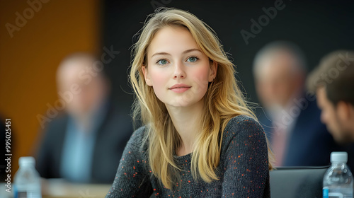 Beautiful Blonde Woman with...