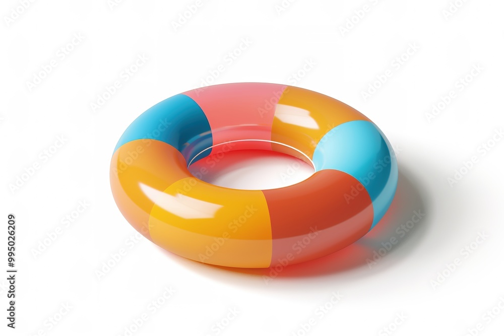 Summer Pool Rubber Ring, isometric Summer Pool Rubber Ring, isometric