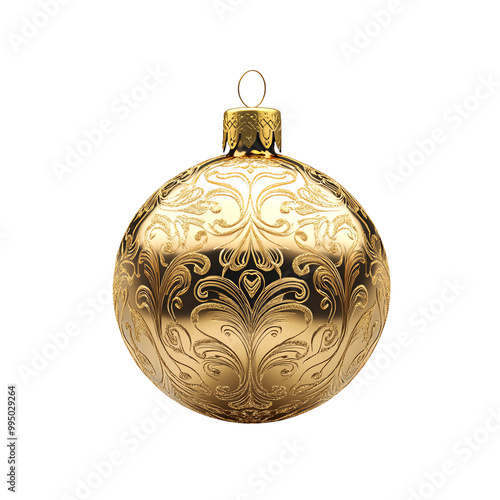Wallpaper Mural Elegant Gold Christmas Ornament with Intricate Design Isolated for Holiday Decoration and Festive Decor






 Torontodigital.ca