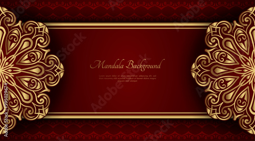 luxury background with mandala ornament