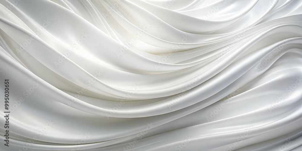 A close-up of silky white fabric, creating a smooth and elegant texture with flowing waves. A close-up of silky white fabric, creating a smooth and elegant texture with flowing waves.