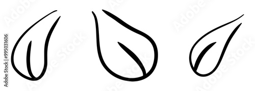 tongue vector silhouette